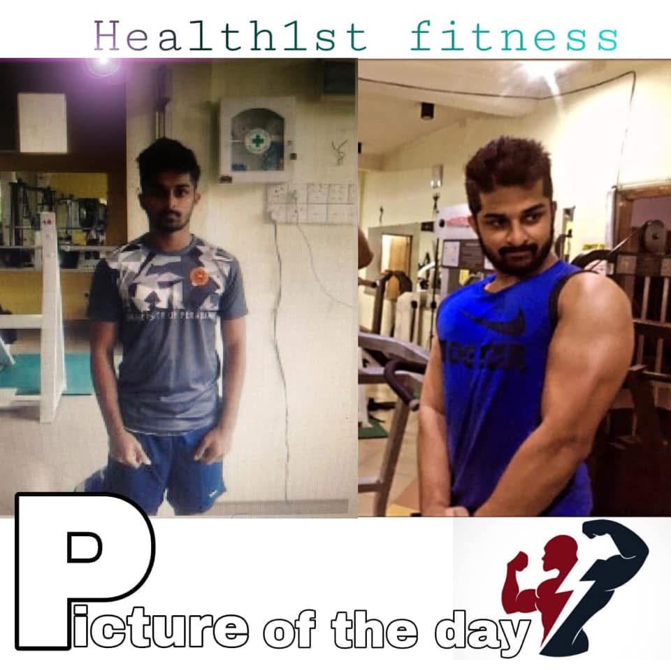 Supplied before-and-after training photographs