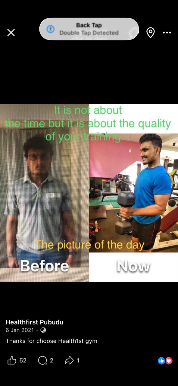 Supplied before-and-after training photographs